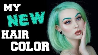 Dyeing My Hair Mint Green ☆  | Evelina Forsell