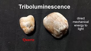 Directly converting mechanical energy to light using Triboluminescence effect of Quartz crystals