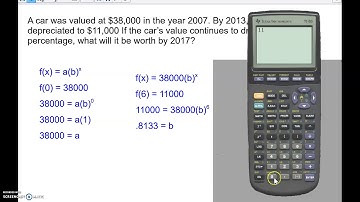 Exponential Functions - Depreciation Example