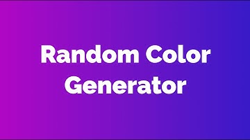 Simple Javascript Random Color Generator