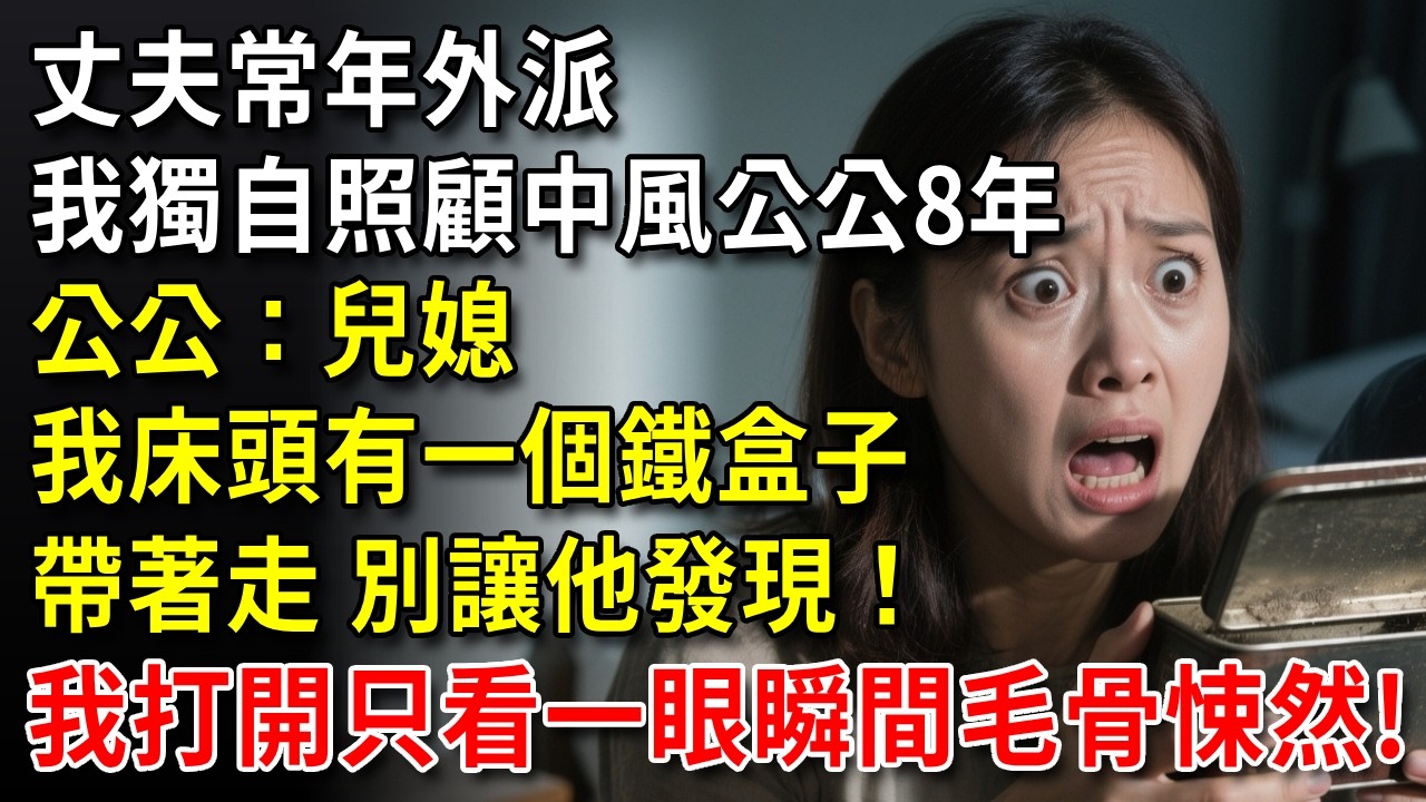 丈夫常年外派，我獨自照顧中風公公8年，公公：我床頭有一個鐵盒子，帶著走，別讓他發現！我打開後看了一眼瞬間毛骨悚然#中老年生活 #為人處世 #生活經驗 #情感故事 #幸福人生