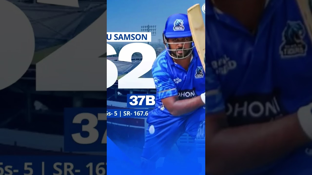 kcl live // sanju samson 37 b 62 // (6) 5 (4) 4 //  KBT  vs  ATR