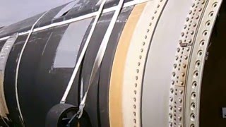 MX missile Peacekeeper ICBM first rocket stage.