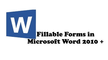 How to Create Fillable Form using Microsoft Word 2010, 2013, 2016