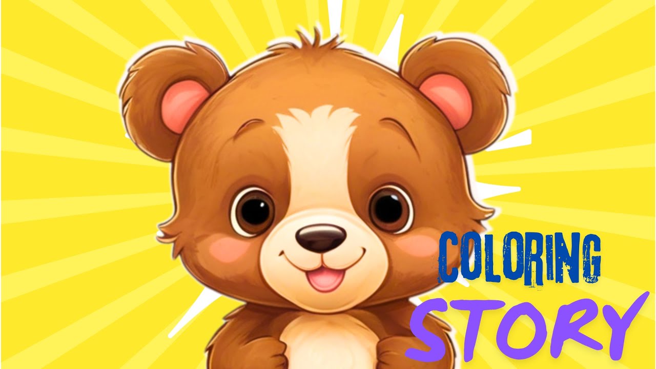 Benny the Brave Little Bear Coloring Story - YouTube