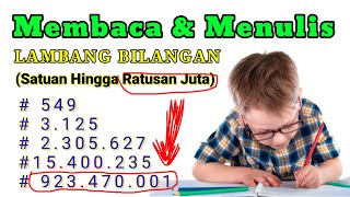 cara membaca lambang bilangan || satuan hingga ratusan juta ||