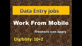 Data entry jobs for Freshers | Work from Android Mobile | work from home jobs screenshot 4