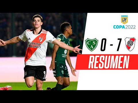 ¡TRIPLETE DE ÁLVAREZ E HISTÓRICA GOLEADA DEL MILLONARIO EN JUNÍN! | Sarmiento 0-7 River | RESUMEN