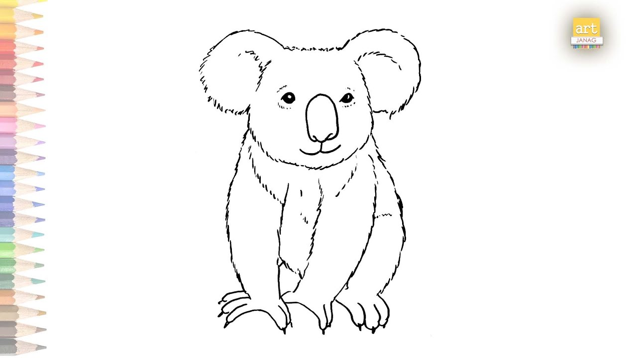 Cute Koala Drawing  How To Draw A Cute Koala Step By Step