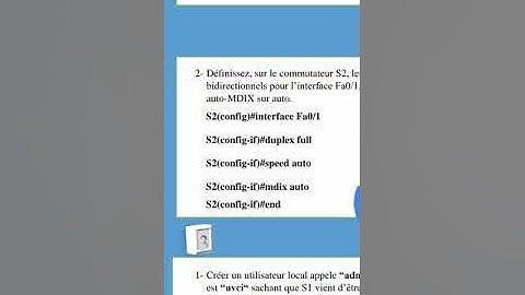 configuration de commutateur admin réseaux II  devoir 1 rsi uvci