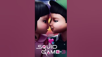 Squid Game 4 dolls love story during rope game 🤪 in USA #shorts #squidgame #edit #love