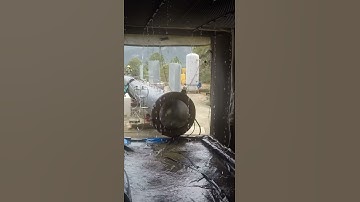 Methane-air (7% vol. CH4) Explosion Tests {15.2m long explosion vessel; outside view}