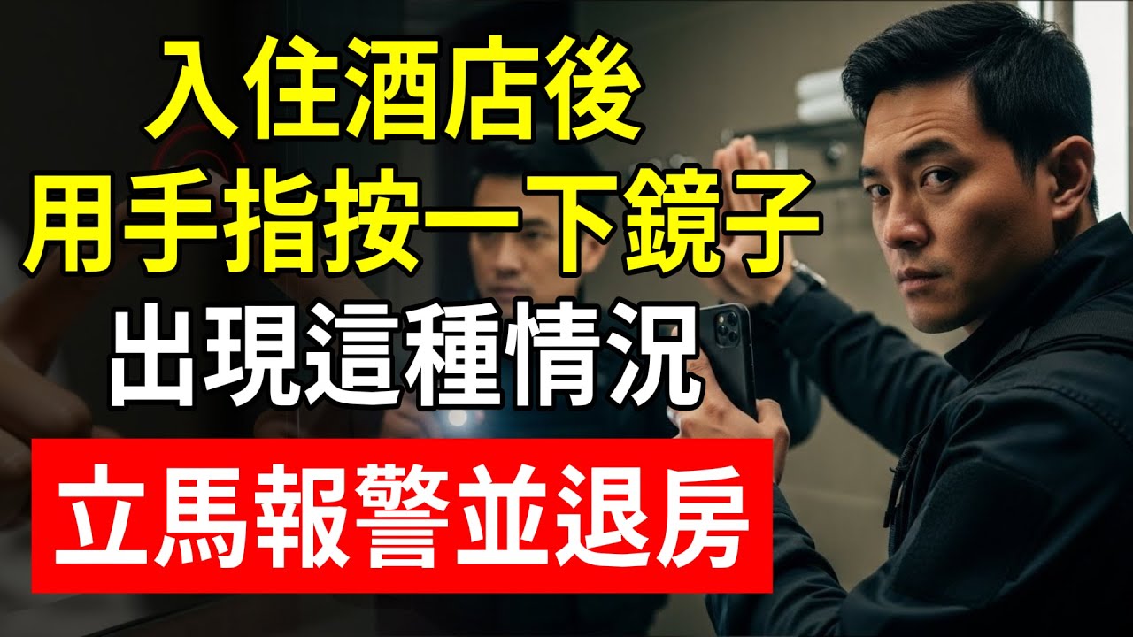 入住酒店後，用手指按一下鏡子，出現這種情況，立馬報警並退房！#酒店安全 #雙面鏡 #偷拍 #針孔攝像頭 #阿志