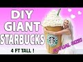 DIY GIANT STARBUCKS! HOW TO MAKE A 4 FT TALL FRAPPUCCINO/STORAGE BIN | NICOLE SKYES
