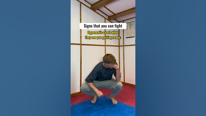 Signs that you can fight…