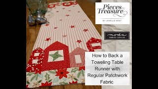 Backing a Table runner with Regular fabric