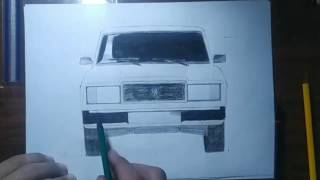 Как нарисовать ЛАДА 07 |   How to draw LADA 2107. DRAW