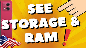 How to see the storage and RAM the cell phone has Motorola Moto G54 5G, G84, G73, G53, and Edge 40