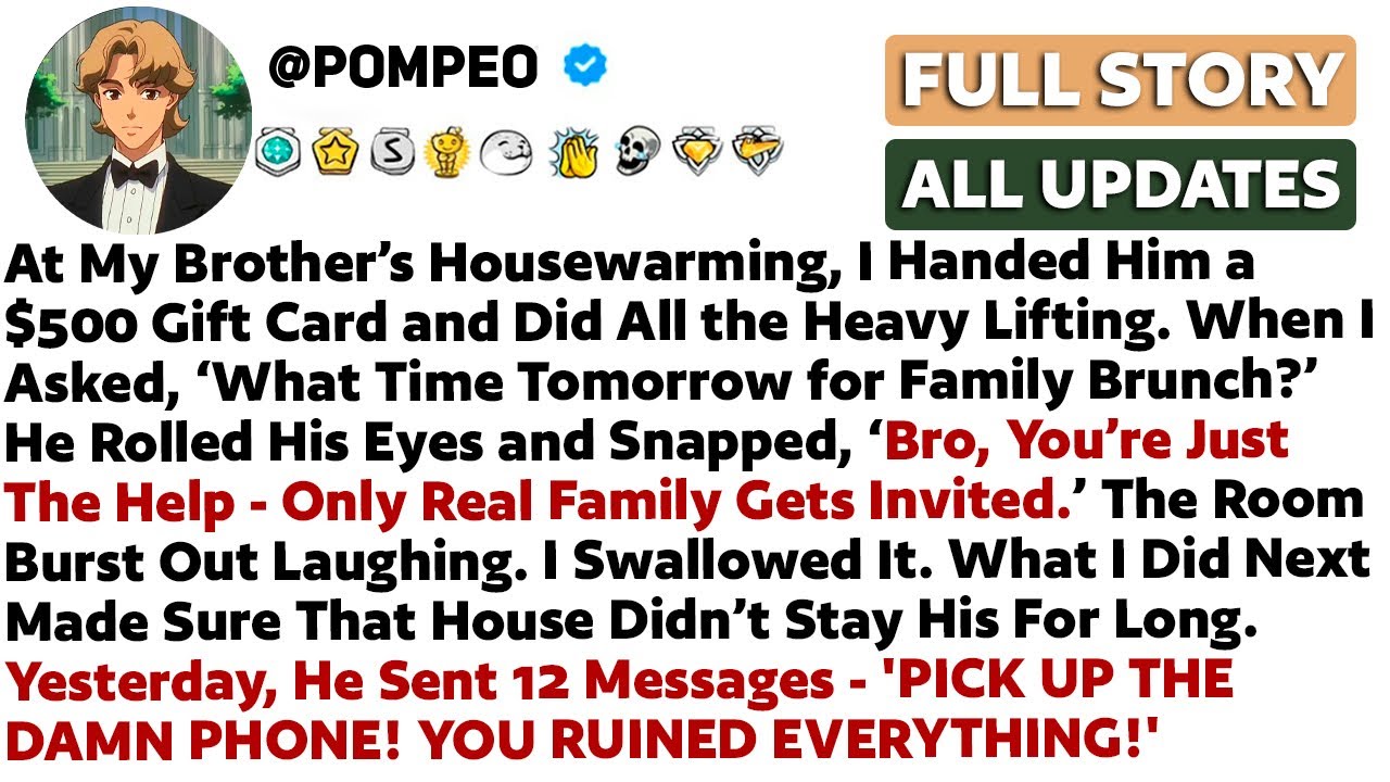 At My Brother’s Housewarming, I Handed Him a $500 Gift Card and Did All the Heavy Lifting. When I...