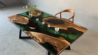 poured 'Liquid Jade' into wood... The result is UNREAL. 🤯🌿