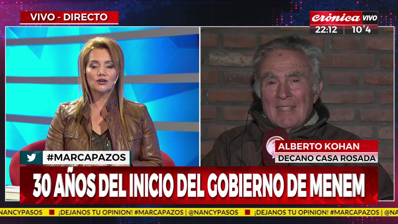 Alberto Kohan en Marca Pazos: "Menem asumió con 5001% de inflación"