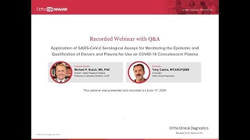 Dr. Michael Busch on the Application of SARS-CoV-2 Serological Assays