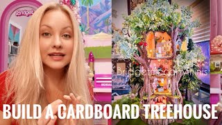 How I made a Dollhouse Treehouse with Cardboard and Clay DIY Magic 🏡🌳