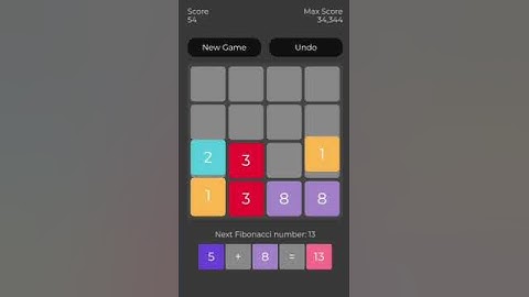 Fibonacci Number Puzzle Game