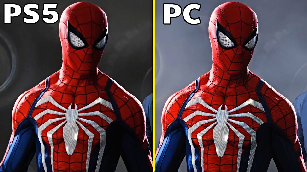 Spiderman PC Release Comparison 4K 60 FPS (PS4/PS5/PC)