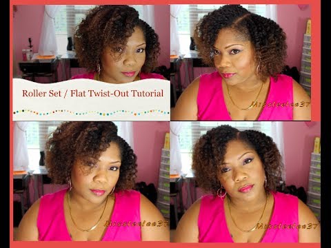 Roller Set Flat Twist Out Tutorial On Natural Hair Youtube