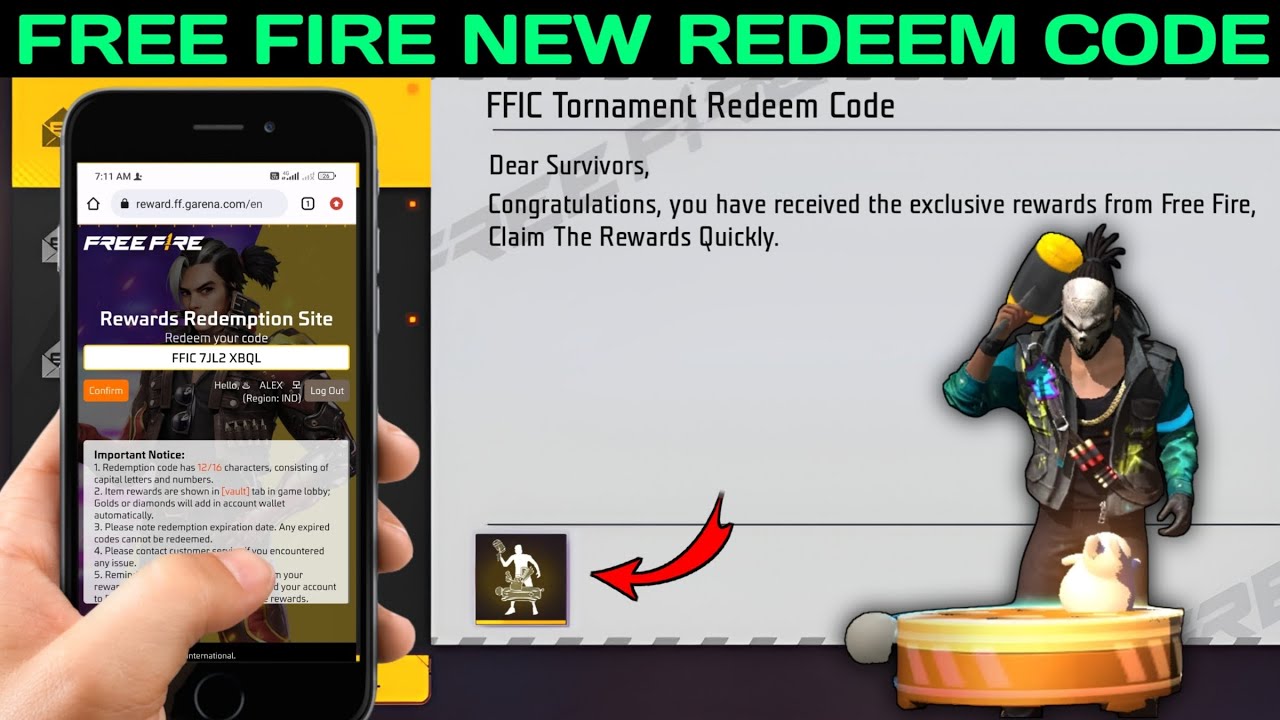 Garena Free Fire Redeem Code Today - Updated
