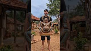 🚩🙏Maa kamakhya Devi 🚩 inspired Clay statue 🙏#handcarved #claycarving #ytshorts #shortvideo