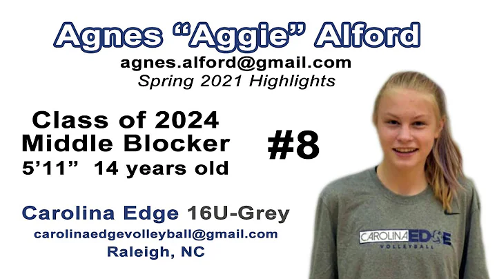 Aggie Alford - #8 MB - Class of 24 - 2021 Spring H...