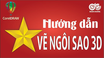 Vẽ ngôi sao vàng 3D | Vẽ sao vàng 5 cánh | Design Channel
