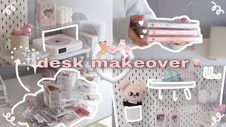 DESK MAKEOVER 🛍  ikea mini shopping vlog, skadis board, adding some blues to my desk