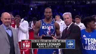 Kawhi Leonard Is Named The Inaugural Kobe Bryant All-Star Game MVP