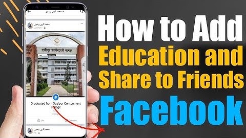 How to Add Education in Facebook Profile | How to Add Collage Details In Facebook | Education Status