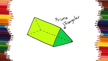como dibujar un prisma triangular | Dibujos faciles
