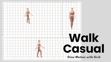 Walk Reference - Casual - Female | Slow motion with GRID | Body Mechanics for Animation