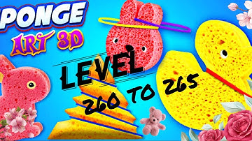 Playing Sponge art game Level 261 TO 265 