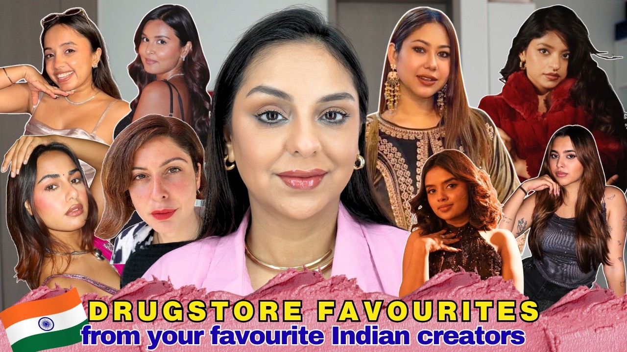 TRYING DRUGSTORE FAVOURITE MAKEUP FROM INDIAN CREATORS 🇮🇳 | Aanam C
