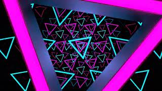 Pink and Cyan Neon Triangle Dimension Background VJ Loop in 4K