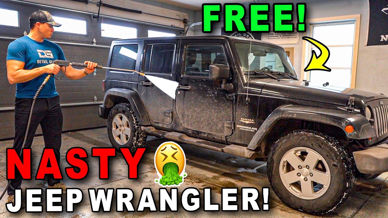 FREE Deep Cleaning of a NASTY Jeep! | The Detail Geek - YouTube