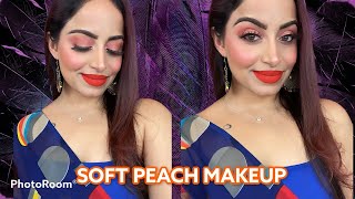 Soft Glowing Peach Makeup Look With Saree in HINDI | Deepti Ghai Sharma