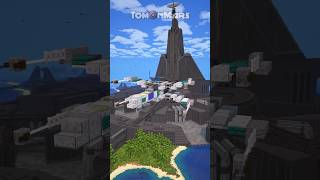 Minecraft Blue X-wing 1:1 design on Scarif! #starwars #minecraft
