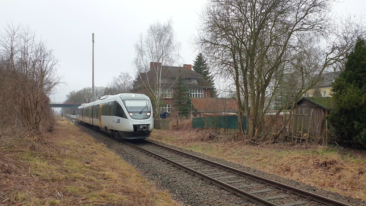 D-NEBB VT 643.10 als DPN-G 61155 bei der Ankunft und Abfahrt am Haltepunkt Seefeld (Mark)