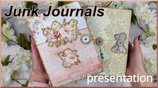 NEW TUTORIAL - Junk Journals - Dairies - inspired by @pinkmonarchprints - DIY - presentation