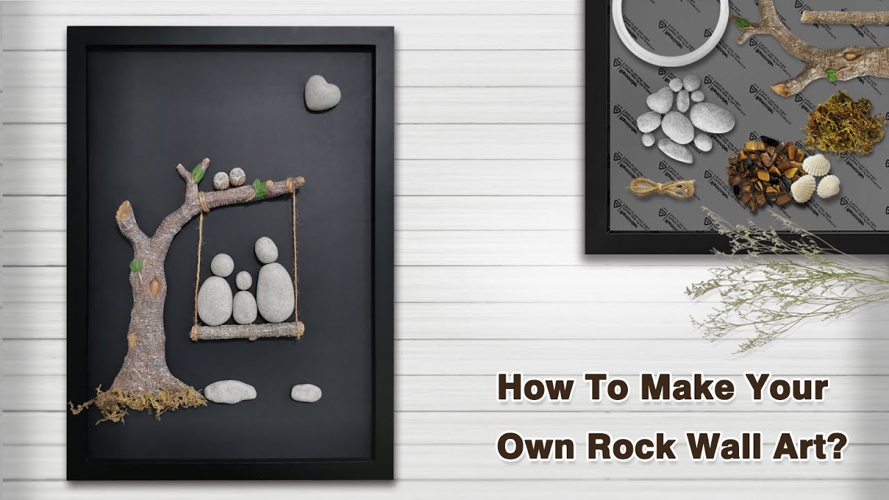How to make your own rock wall art hapiness on swing YouTube