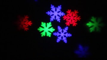 RGB Rotating Snowflake LED Light projector Xmas Holiday Light for Indoor and Outdoor Use (Multi)