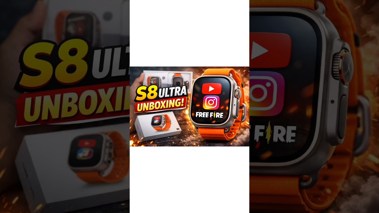 4️⃣ S8 Ultra Smart Watch 😍 YouTube + Free Fire + Instagram 😳 सच में चलता है? 